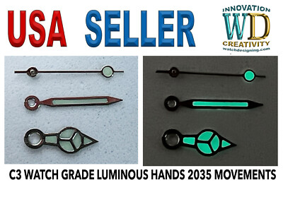 #ad Watch Dial Hour Minute Seconds Hands Silver luminous green Parts 120 70 20 Benz $18.00