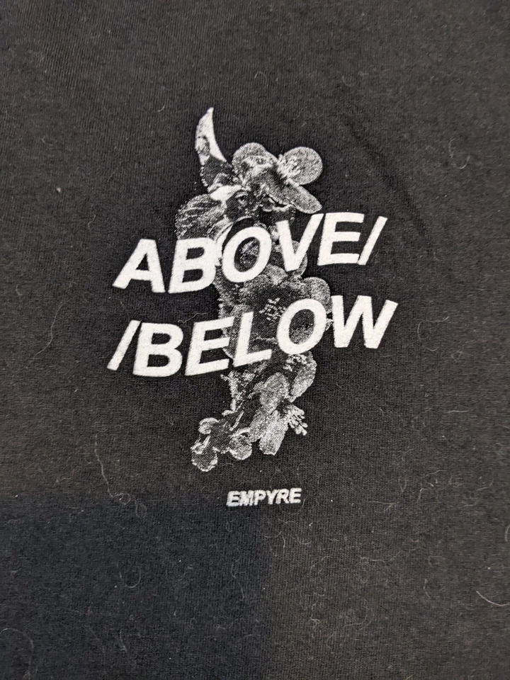 Camiseta Empyre Para Hombre As Above So Below Negra Floral Med Front Back Gráfico - Y2K Foto 2 de 4