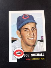 1991 TOPPS - 1953 TOPPS ARCHIVES - # 105 JOE NUXHALL - REDS - REPRINT