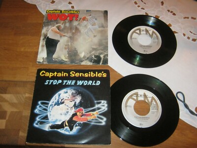 Capatain Sensible´s-WOT!1982/9228Dutch+Stop the World1983-9274Vinyl nahe Mint