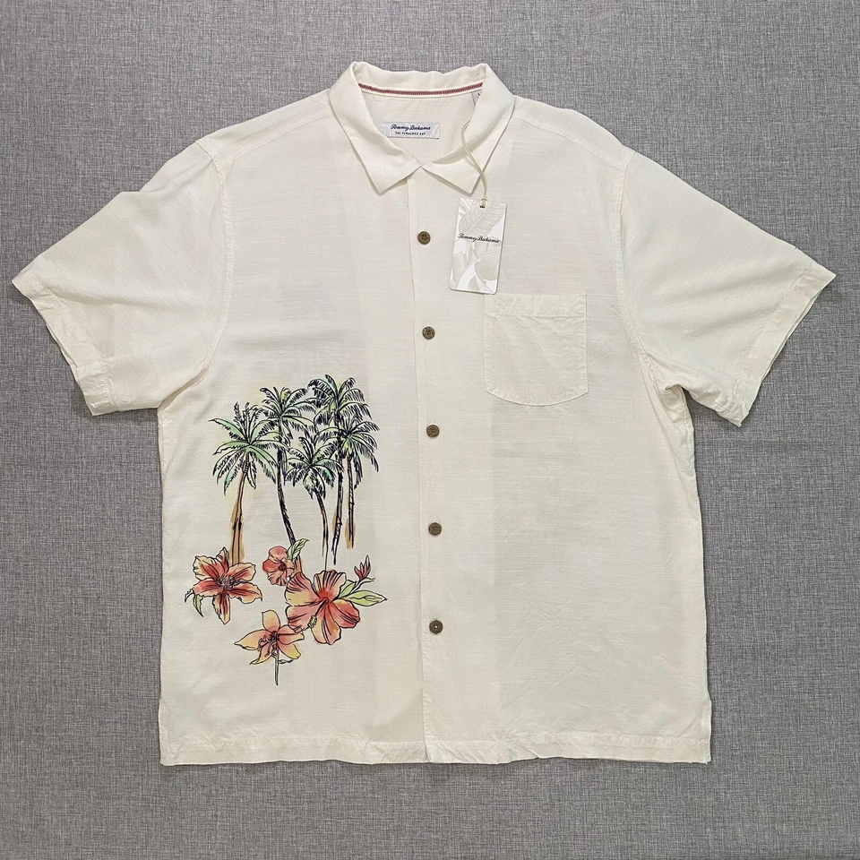 Tommy Bahama Texas Rangers Veracruz Cay Mens Large Button Up Shirt NWT - Image 2 of 4