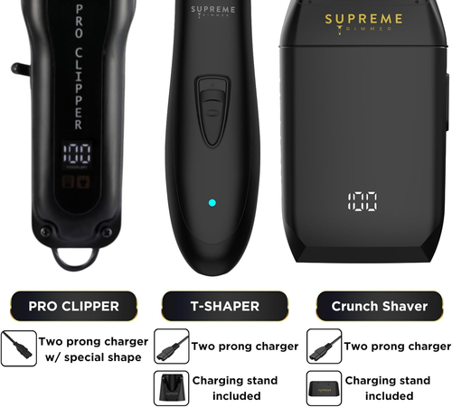 3-In-1 Barber Bundle | Pro Clipper, T-Shaper Trimmer & Crunch Foil Shaver | Prof - Picture 4 of 9