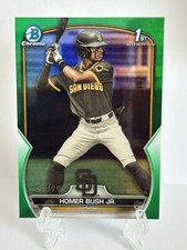 2023 Bowman Draft Chrome Green Refractor /99 Homer Bush Jr #BDC-124 Padres
