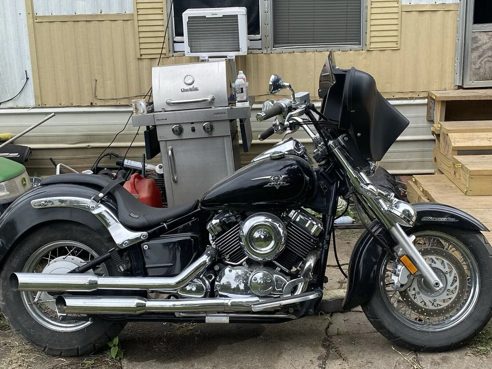 CARENADO MURCIÉLAGO PARABRISAS 4 Kawasaki Vulcan Nomad 1500 1999-2004 2DIN 4x5" Foto 2 de 4