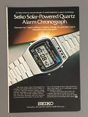 Seiko Uhrenanzeige von 1979 Vintage Magazin Printanzeige Fashion Po27