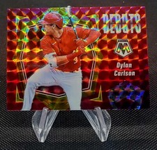 2021 Panini Mosaic Debuts Reactive Yellow Dylan Carlson Cardinals Rc #'d 83/99