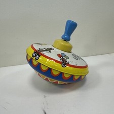 Vintage Ohio Art metal spinning top NICE Circus Train 2