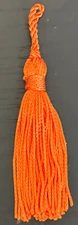 3" Orange  Chainette Tassel Tassels Lot Of 12 Holiday Trim