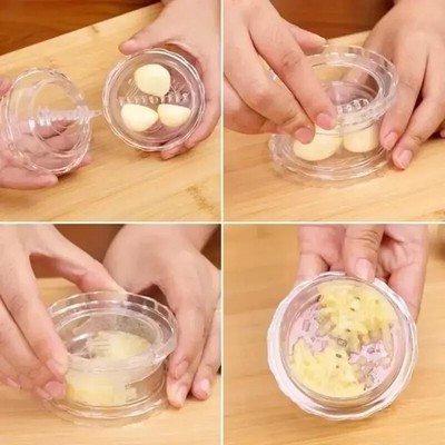 Kitchen Multifunctional Garlic Crusher Manual Garlic Press Roll Chopper H*j*