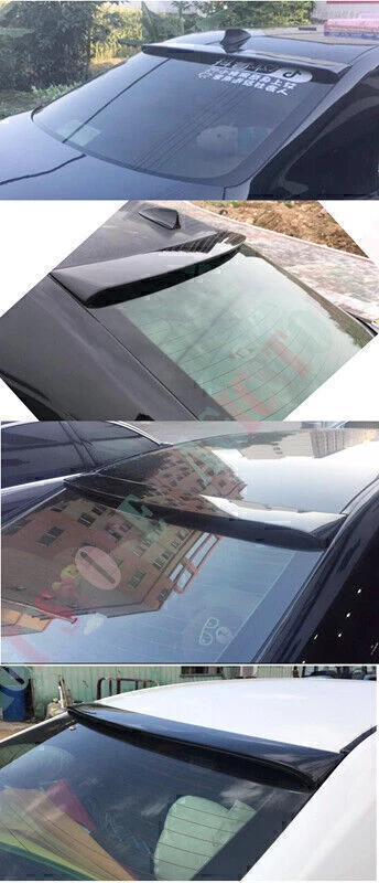 Fit For 2013-2017 Honda Accord 4 Dr Black Rear Roof Window Visor Spoiler wings - Image 4 of 4