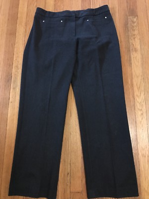 Elliott Lauren Womens Dress Career Pants 8 Straight Leg Gray EUC