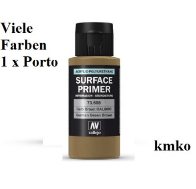 Vallejo Surface Primer 73.606 Ger. Grünbraun, Gelbbraun RAL8000 60ml