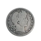 1897 Barber Quarter G- Good 90% Silver 25c U.S Type Old Coin #2