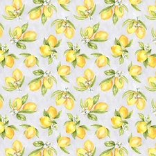 Wilmington Prints - Zest For Life - Lemon Toss - Gray, Fabric BTY