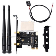 NGFF Wireless Card To PCIe 1X 8X 16X Desktop WIFI WLAN Card bracket Tray Adapter