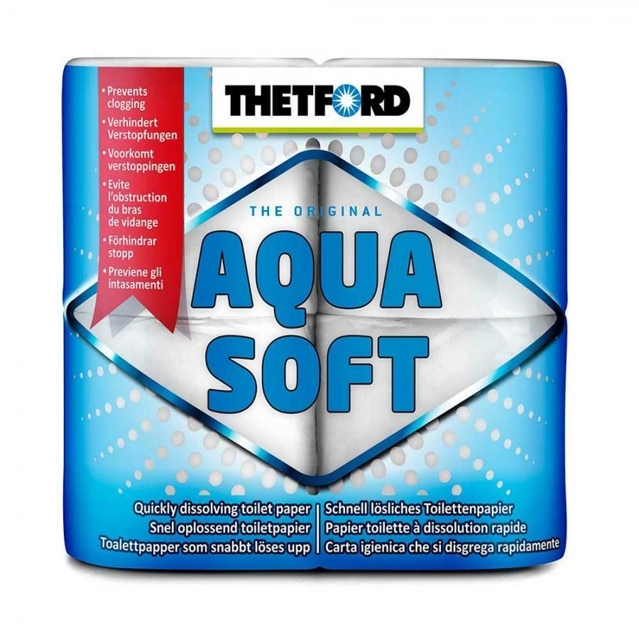 Thetford Aqua Quick Dissolve Soft Toilet Rolls 4 Pack -Camping Caravan Motorhome