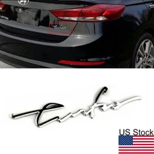 1pc 6.5'' Sliver Cursive Turbo Letter Badge Emblem Rear Trunk Fender Sticker