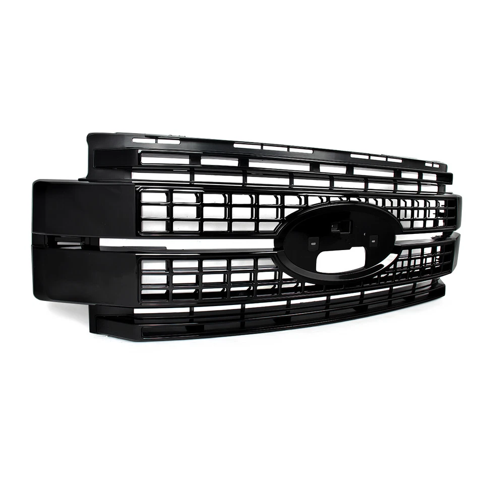 Gloss Black Grill Assembly Platinum Look For 2017-2019 Ford F250 F350 Super Duty Foto 2 de 4