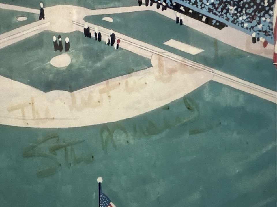 Stan The Man Musial Signed Print 28x23 Cardinals Auto HOF The Best In Baseball - Image 2 of 4