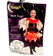 Spirit Dark Angel Kids Costume Dress Wings Girls Size Small 4-6 Halloween Party