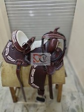 Western Leather Barrel Horse Saddle Tack Set 10" to 18" Free Shipping