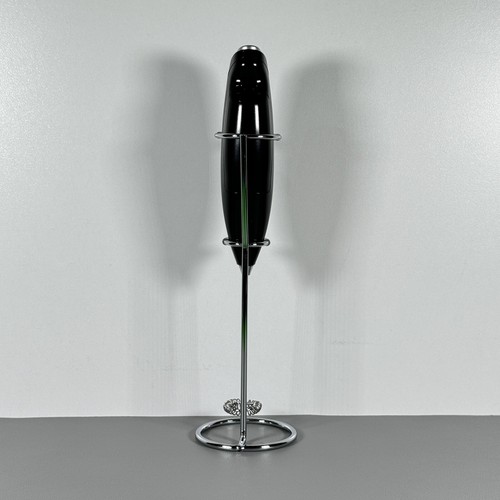 PowerLix Milk Pro Handheld MILK FROTHER w/Chrome Stand | Battery Powered | Black - Picture 3 of 9