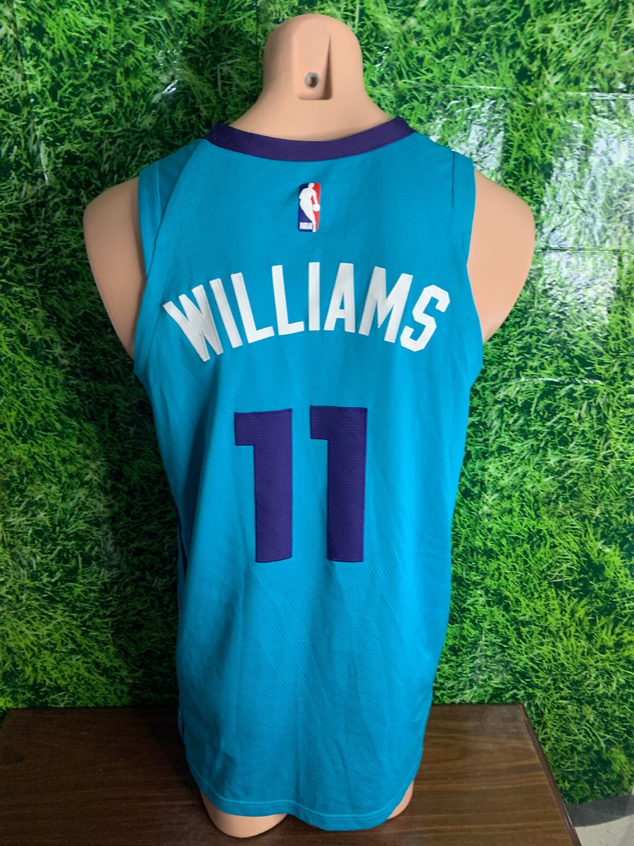 2017-2018 NBA Charlotte Hornets Basketball #11 williams Game Jersey  46+4