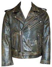 Brando Leather Jacket Motorcycle Bike Rider Motorbike Vintage Leather Jacket