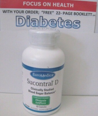 (1)  SUCONTRAL-D 60cap,EUROMEDICA, BLOOD SUGAR BALANCE, FREE BOOKLET ON D!ABETES