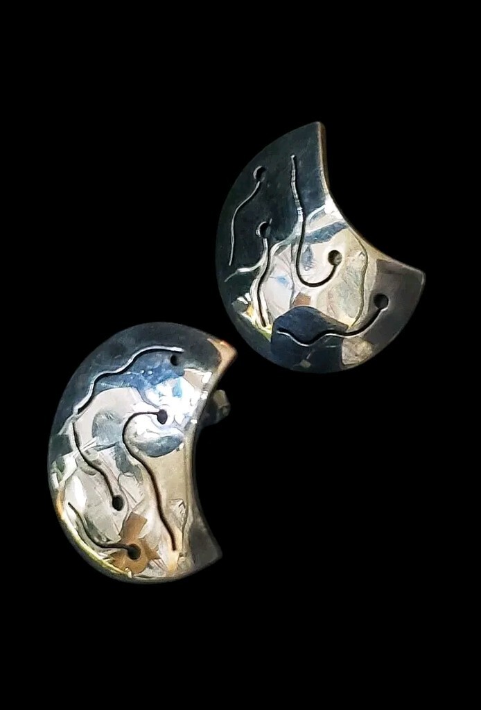 27mm Solid Sterling Silver Modernist Fertility Cr… - image 1