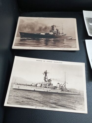 POSTCARDS French Navy Le Courbet .intrepid .orion.montcalm - Picture 1 of 12