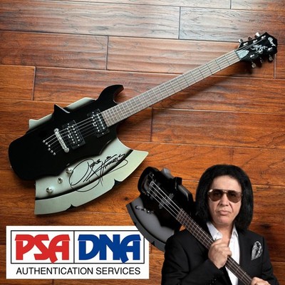 GENE SIMMONS Autograph KISS AXE 6 String GUITAR Demon Signed on