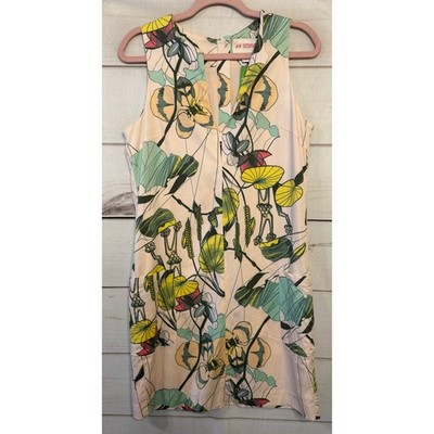 H&M Conscious Collection Floral Sleeveless V-Neck Mini Dress Women's Size 6