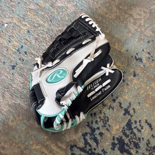 Fast Pitch Softball Glove Rawlings Zero Shock FP110BW 11" RHT Leather Palm Girls