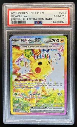 2024 Pokemon Surging Sparks Pikachu Ex #238/191 PSA 10 GEM MINT