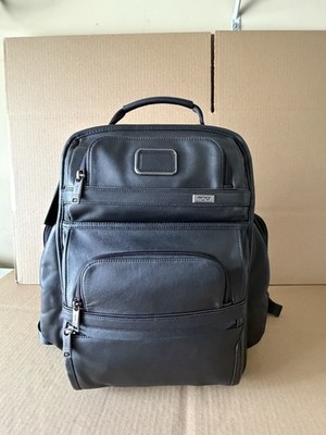 TUMI Alpha 3 Brief Pack Black Leather Backpack 117343 1041 9603580