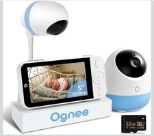 Baby Monitor with Camera and Audio, 24H Recording Playback, 5" IPS 2K Display