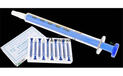 5PCS Cute Mini 1ml Glass Syringe Lab Glassware *cc