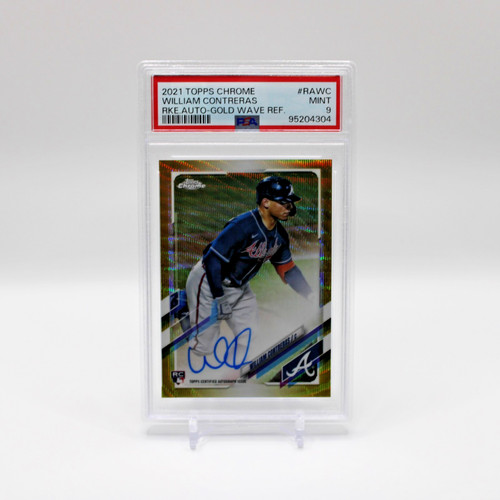 2021 Topps Chrome #RA-WC William Contreras RC Gold Wave Auto /50 PSA 9 Braves
