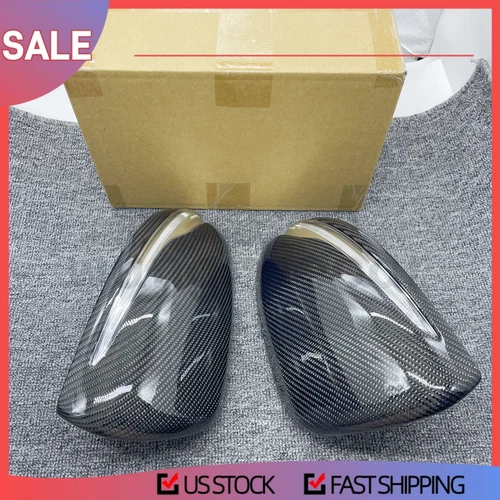 Replace REAL CARBON Side Mirror Cover Cap  Fits For Mercedes Benz W205 W213 W222