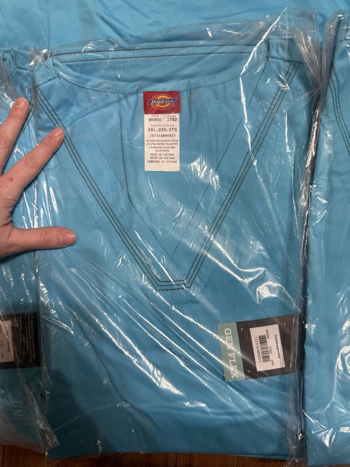 (5) Brand New Dickens Scrub Tops (2x) - Image 2 of 3