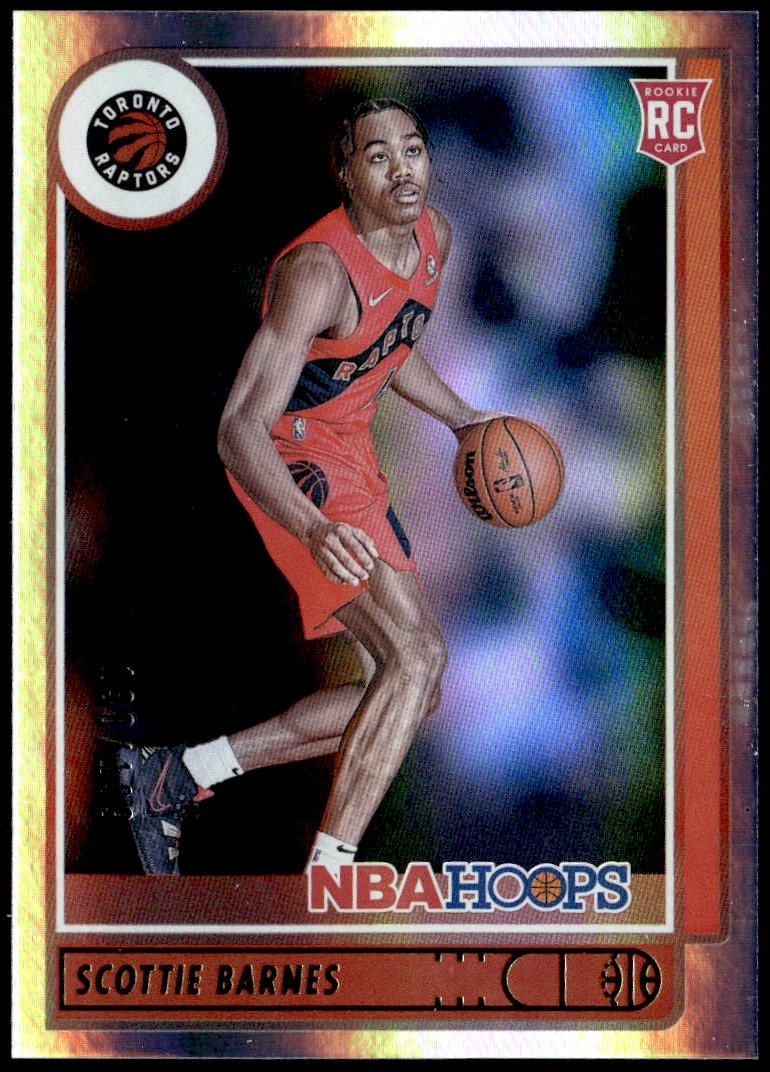 2021-22 Hoops #227 Scottie Barnes Silver #/199 Rookie E1