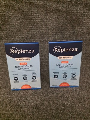 2pc Replenza GLP-1 Support Daily Nutritional Supplement 60ct Exp 08/2026 New