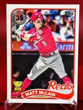Topps Series 2 Matt McLain #89B2-38 1989 Topps Baseball Reds