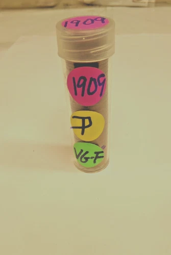 1909(P) LINCOLN WHEAT CENT PENNY ROLLS, 50 coins, " VG-FINE" condition #1