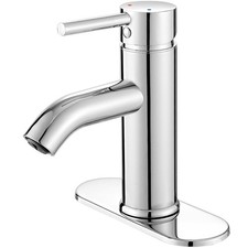 Chrome Bathroom Faucet Single Handle One Hole Sink Faucet Commercial Grade
