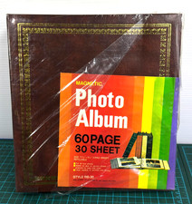 Wilton RB-30 Magnetic Photo Album Brown Vinyl 60 Page Refillable 3 Ring NOS NC