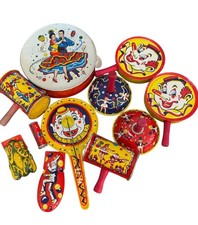 VTG TOYS Metal tin Circus Clown Kirchhof US noisemakers Dancing As IS