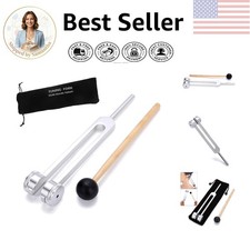 128 Hz Tuning Fork with Percussion Hammer - Aluminum Alloy Solution for Healing