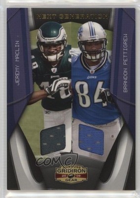 2009 Donruss Gridiron Gear /250 Jeremy Maclin Brandon Pettigrew #4 Rookie RC n1u